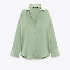 Zara satin effect shirt